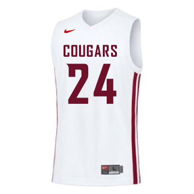 Washington State Cougars #24 Noah Williams College Basketball Jerseys Sale-White